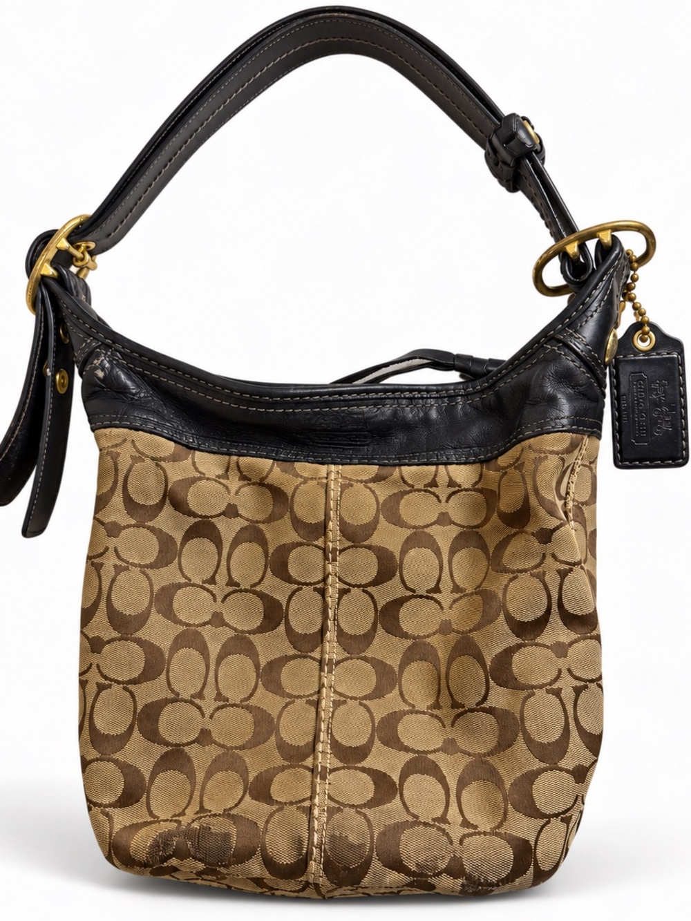 Vintage Coach Bleecker Signature Duffle Bag 11437 Y2K Brown Black